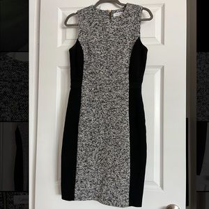 Calvin Klein Mixed Fabric Sleeveless Dress